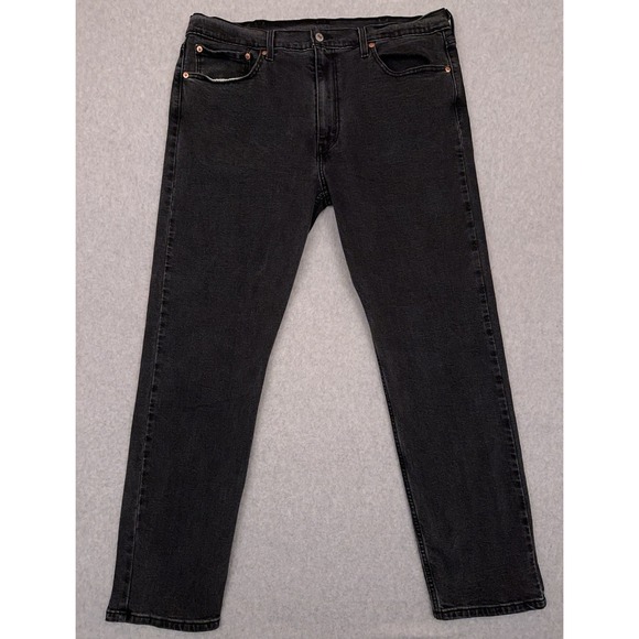 Levi's Other - Levi's 502‎ Jeans Men's 37x31 Tapered Fit Black Dark Wash Denim Workwear
